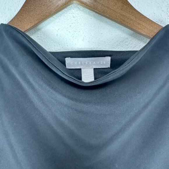 Chelsea28 Black High Neck Sheath Maxi Dress Chic Wedding Guest Date Night - Picture 4 of 8